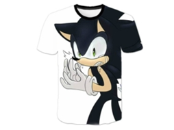 T-Shirt de Verão com Estampado de Ouriço Sonic Menino Menina B