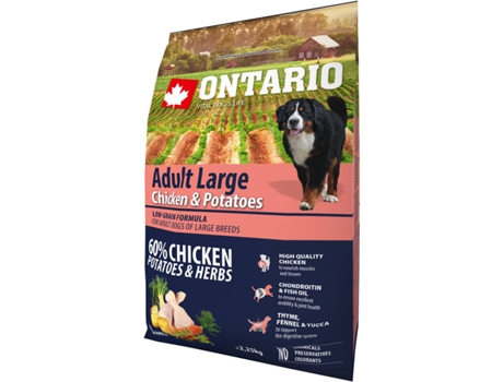 Ração para Cães  (2.25 Kg - Seca - Porte Grande - Sabor: Frango e Batatas)