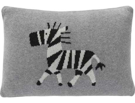 Almofada Infantil HAPPY DECOR KIDS Zebra (Cinzento - Algodão, Poliestireno - 35x25 cm)