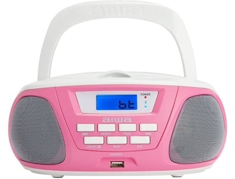 Rádio CD Bluetooth  BBTU-300PK - Rosa | Branco