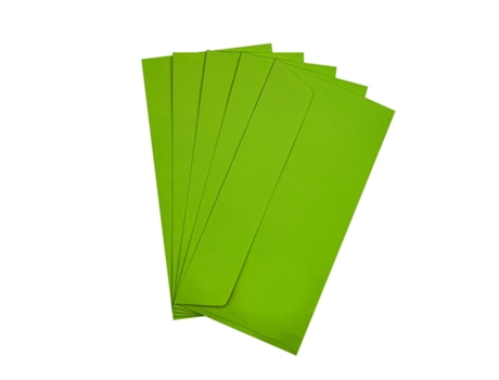 Pack de 20 Envelopes de Colorido Pequeno Tamanho Dl Verde Claro