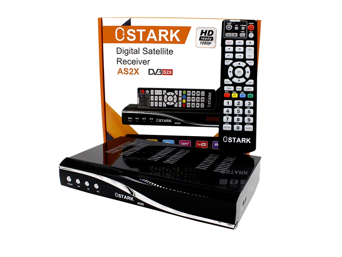 Ostark AS2X Receptor satélite DVB S2/S2x Full HD 1080p H OSTARK