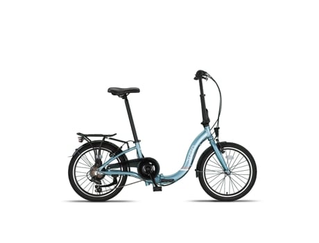 Bicicleta Dobrável PACTO Six Azul 6 Marchas Shimano Freios de Aro