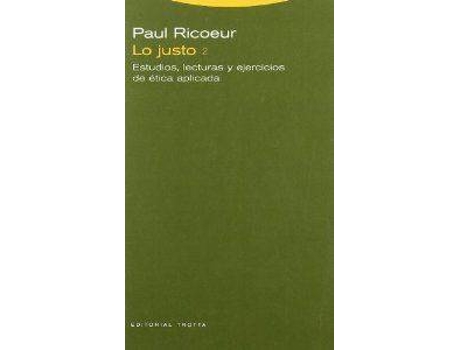 Livro Lo Justo, 2 de Paul Ricoeur (Espanhol)