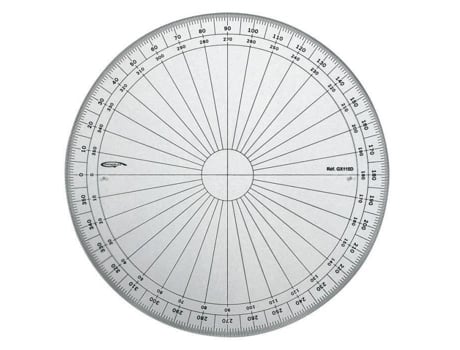 Transferidor - GRAPHOPLEX - Ø 15 cm - Transparente - Altuglas - Misto