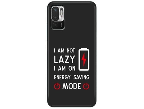 Capa Am Not Lazy Note para Xiaomi Redmi Note 10 5G | Poco M3 Pro THE CASES MARKET Silicone Preto