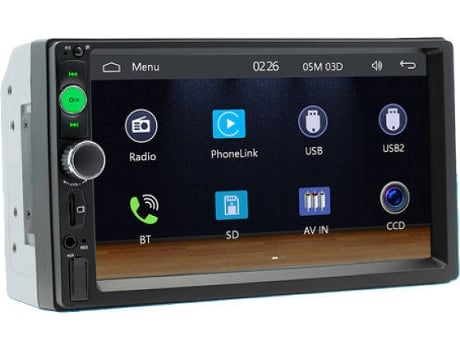 Rádio Auto Multimedia 2DIN 7'' BELSON BS-264W Touch Carplay Bluetooth Android