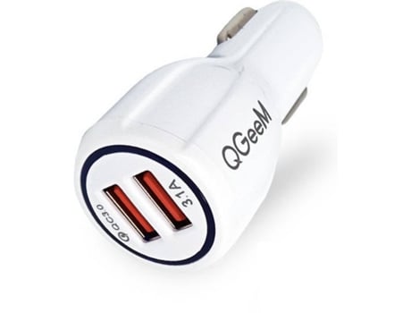 Carregador Auto QGEEM QG-CH10 (3A - USB - Branco)