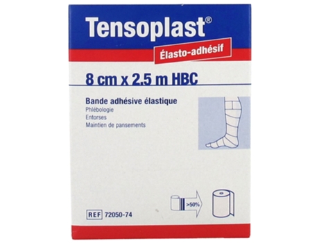 Faixa Adesiva Elástica Tensoplast 8 Cm X 2,5 M Hbc Flesh ESSITY