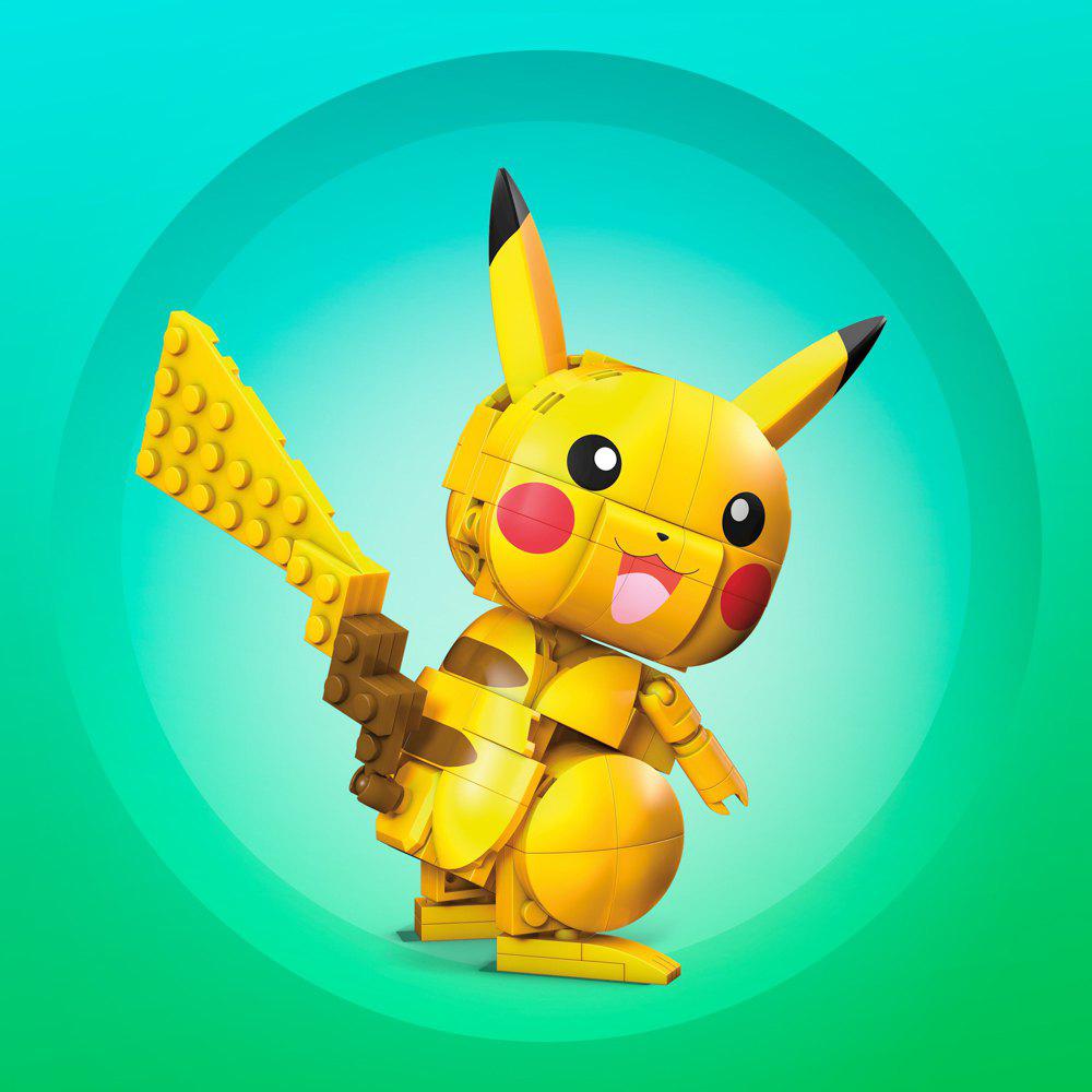 Conjunto de Construção MEGA Pokemon Pikachu, brinquedos de