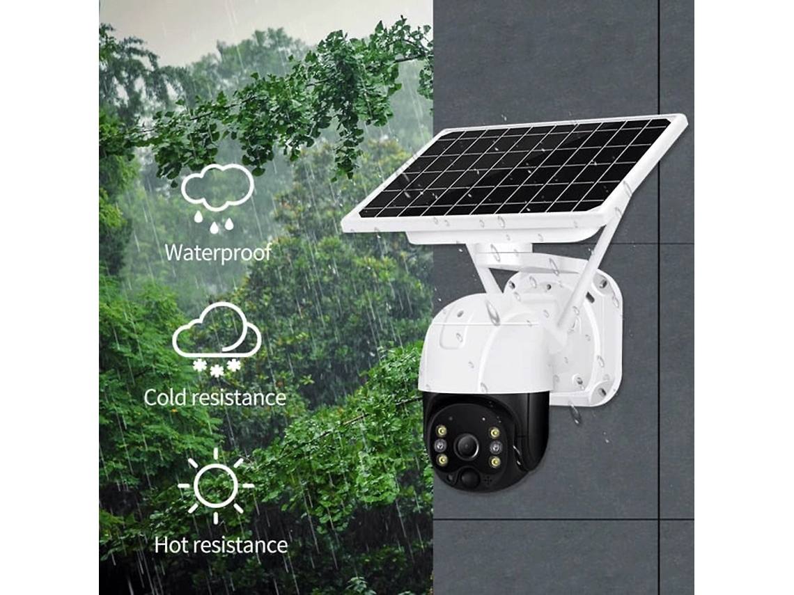 Câmera Vigilância Klack® Wi-Fi Solar