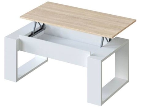 Mesa de Apoio HABITDESIGN Branco Artik – Canadian (Melamina, PVC - 105 x 45–54 x 55  cm)