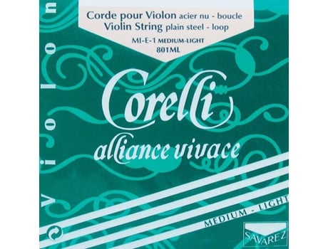 Corelli Corda de Violino E1 4/4 Luz Média Aço Laço