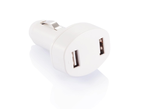 Carregador DESIGN GIFTS 2 Portas Usb Para Carro (5v/2,4a - Branco)