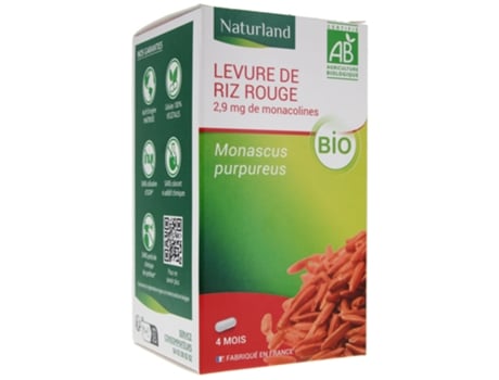 Arroz Levedura Vermelha Bio 120 Cápsulas Vegetais NATURLAND