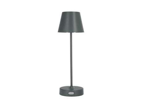 Candeeiro de Mesa Portátil Neli 2.7W Led Cinza com Bateria 2200Mah Ip54 2700K 200Lm 33Cm EDO Solutions