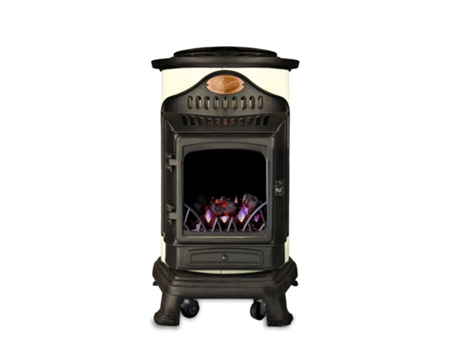 Aquecedor portátil a gás Provence cor creme Fireside 3,4 kW