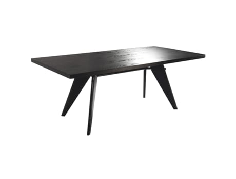 Mesa de Jantar Retangular PÄRUMM Mamba 190X90X72 Cm Madeira MDF Preto