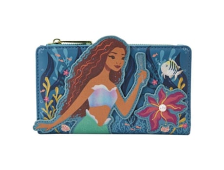 Carteira Fólio de Mulher LITTLE MERMAID Loungefly Ariel Flap Multicor