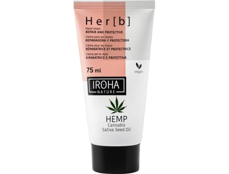 Creme de Mãos IROHA NATURE Reparadora e Protetora Com Óleo de Semente de Canhamo (20ml)