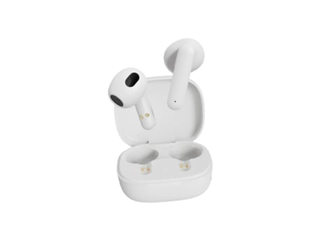 Auriculares Bluetooth True Wireless TREETZ T160 (In Ear - Microfone - Branco)