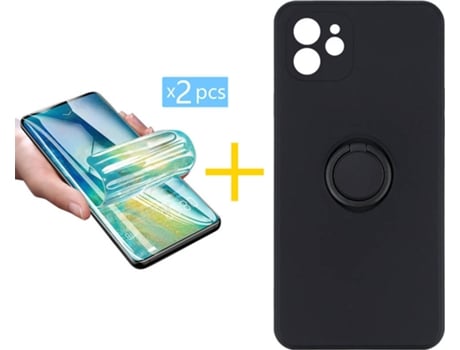 Capa + 2 Películas para iPhone 12 Mini SKYHE Preto