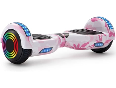 Hoverboard E-RIDES 6.5WF-PINK-CAMO-10 Rosa (Autonomia: 12 km - Velocidade Máx: 12 km/h)