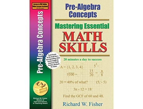 Livro PreAlgebra Concepts Mastering Essential Math Skills de Richard W Fisher (Inglês)