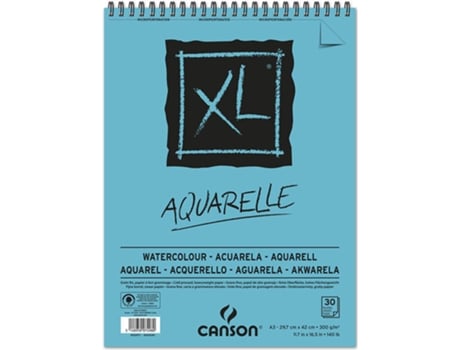 Bloco de Desenho Aquarelle XL®, A3, 300 g/m², 30 Folhas