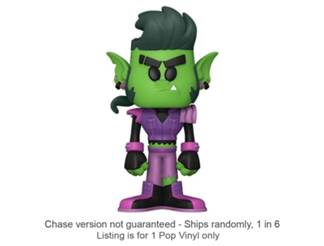 Figura Funko Beast Boy Night Shine Vinil Soda Chase 1 em 6 Teen Titans Go!