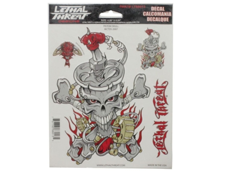 Autocolantes para Motas LETHAL THREAT Piston Skull