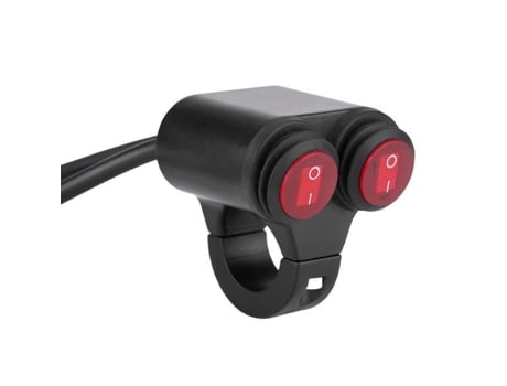 Drfeify interruptor de buzina para motocicleta, 22mm, universal, guidão, farol de freio, luz de neblina, botão duplo DRFEIFY