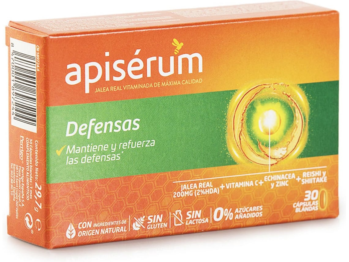 Suplemento Alimentar Apiserum Defensas 30 Cápsulas Wortenpt 8156