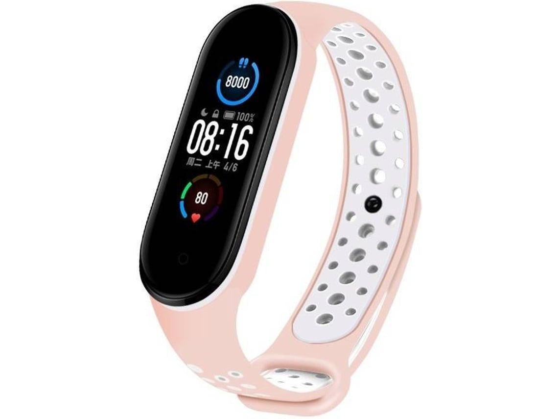 Bracelete Xiaomi Mi Band 5 LMOBILE Band Strap Dots Rosa e Branco Worten.pt