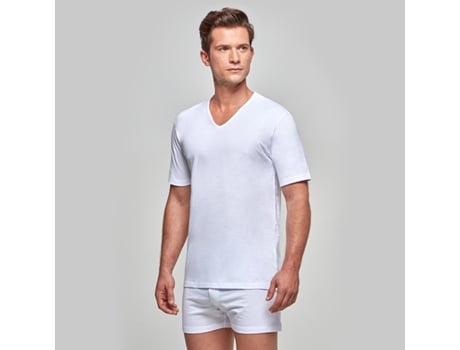 T-Shirt Decote V Impetus Pure Cotton Branco