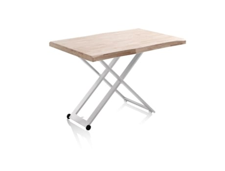 Mesa de centro elevable Lada Fit, duehome, 80 cm (ancho), Roble - Negro, Roble - Blanco, Roble Honey - Negro