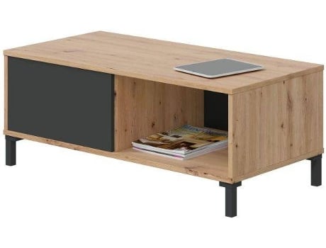 Mesa HABITDESIGN Brooklyn (Cinzento - Melamina, PVC e ABS - 100 x 40 x 50 cm)