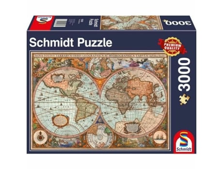 SPIELE ANCIENT WORLD MAP PUZZLE 3000 UNID.