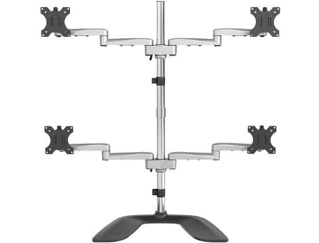 Armquadss Suporte de Mesa de Ecrãs Planos 81,3 CM (32) Independente Preto, Prateado