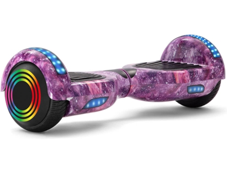 Hoverboard E-RIDES 6.5WF-PINK-SKY-14 Roxo (Autonomia: 12 km - Velocidade Máx: 12 km/h)