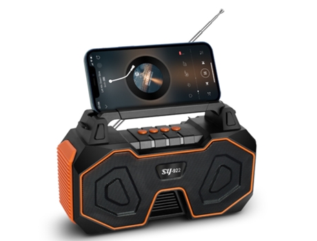 Coluna Bluetooth TOPK Sy-922 Laranja Autonomia: Até 8 H