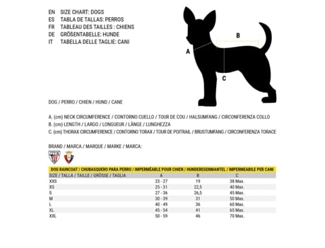 Gabardina para Cães Athletic Club Xxs