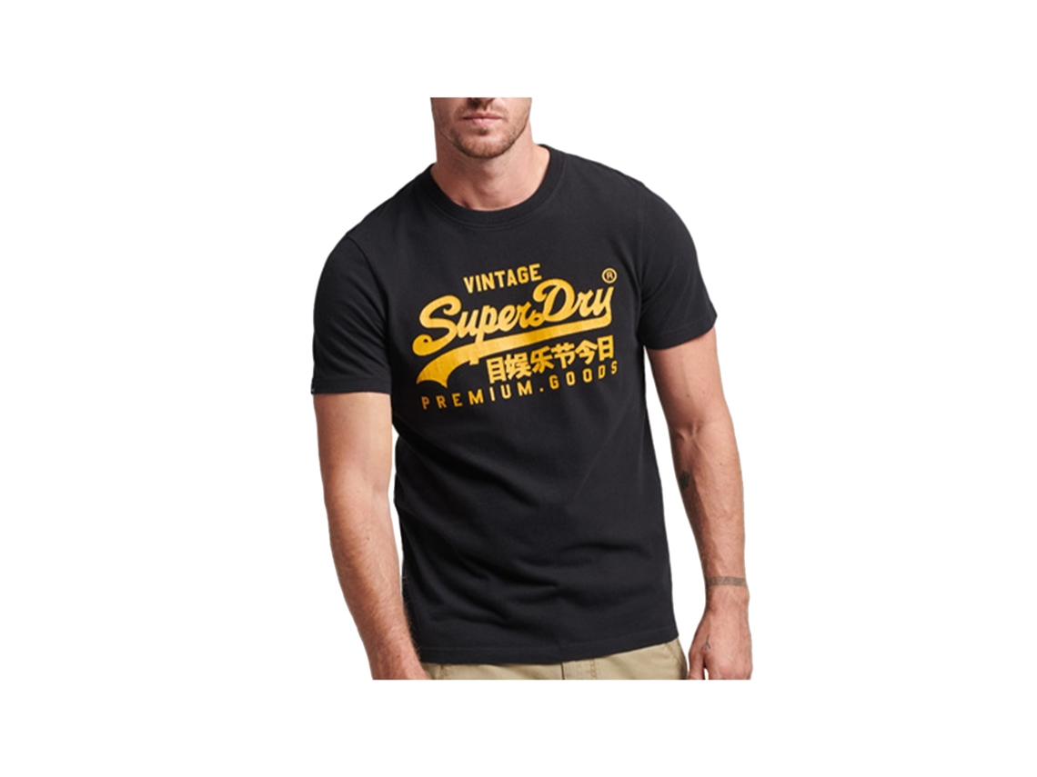 Preços baixos em Camisetas Superdry Preto para Homens