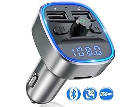 Transmissor FM Bluetooth Bovon, Kit para Carro Transmissor FM Sem Fio Adaptador de Rádio MP3 Player com Chamada Mãos Livres, USB Duplo