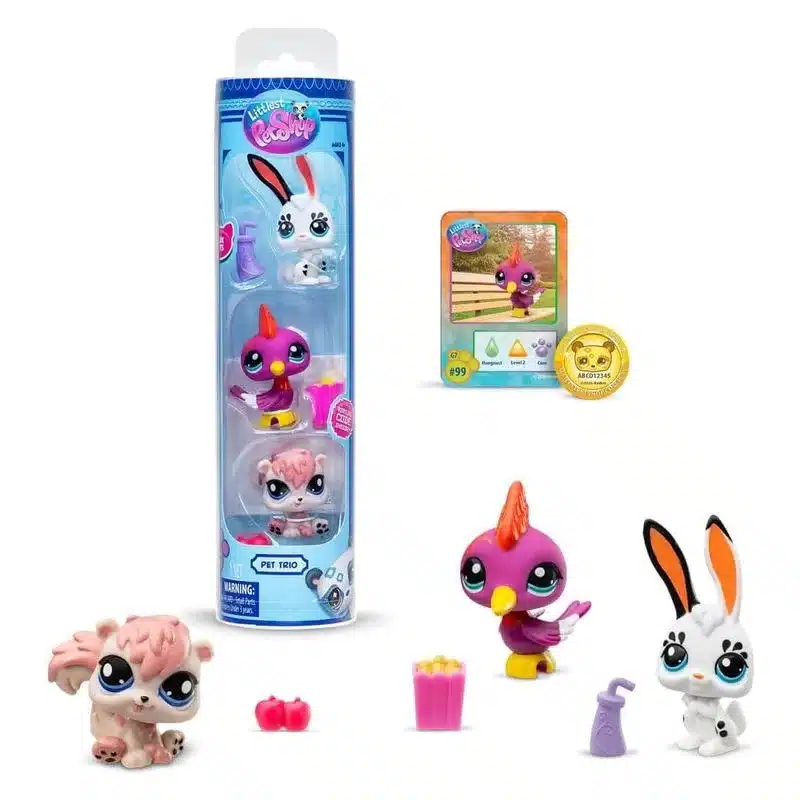 Littlest Pet Shop pack três animais de estimação coelho BF00598sBF00550 Bandai