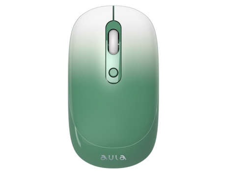 Mouse Sem Fio 2.4G com 4 Teclas 800-1900Dpi Verde AULA Am207