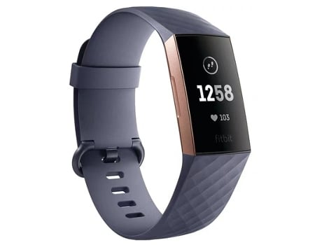 Pulseira Desportiva FITBIT BY GOOGLE Charge 3 Dourado Pulseira de Borracha de 40 mm