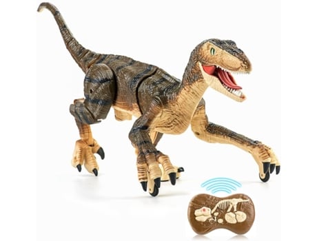 Brinquedos de dinossauro de controle remoto para crianças meninos meninas, dinossauro RC realista eletrônico Velociraptor dragão, presentes de brinque