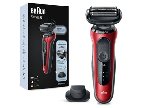 Máquina de Barbear Braun Series 5 51-R1000 S EasyClean - Preto e Vermelho
