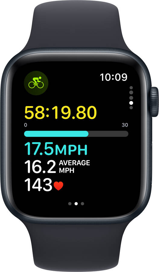 Apple Watch SE GPS 44mm Alumínio com Bracelete desportiva Meia-noite